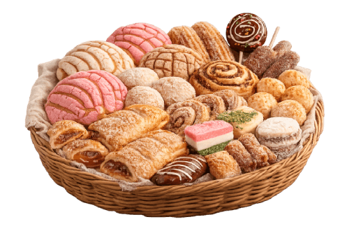 Basket of healthy desserts